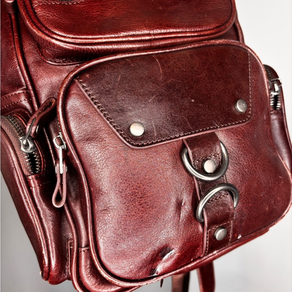 CENUNCO Leather Sling Bag Dark Brown - Picture 3 of 8